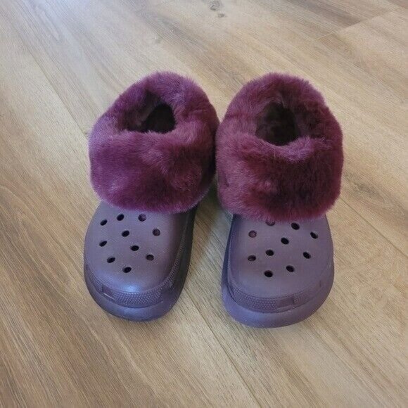 CROCS Furever Crush Clogs in Red Cherry - Picture 2 of 5